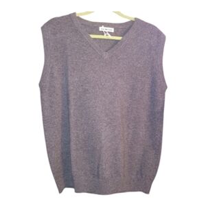 LANPULUX Gray V-Neck Sweater Vest